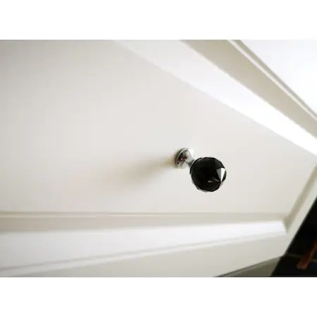 Buton pentru mobila cristal CRPA, finisaj crom lucios+cristal negru, D:30 mm [4]