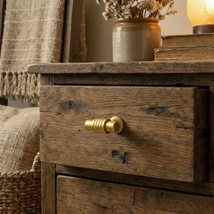 Buton pentru mobila Cruz, finisaj auriu mat, 32x30 mm [4]