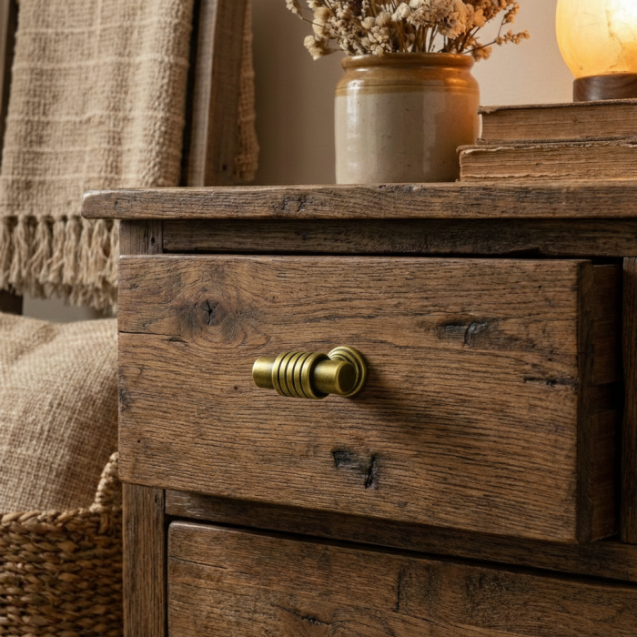 Buton pentru mobila Cruz, finisaj bronz antichizat, 32x30 mm [3]