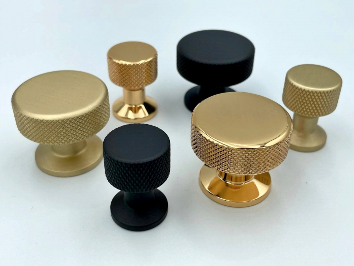 Buton pentru mobila Demir, finisaj aur lacuit CB, Ø:22 mm [5]