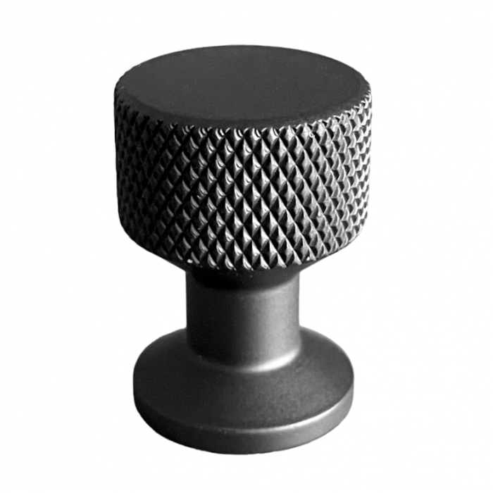 Buton pentru mobila Demir, finisaj negru mat CB, Ø:22 mm [1]