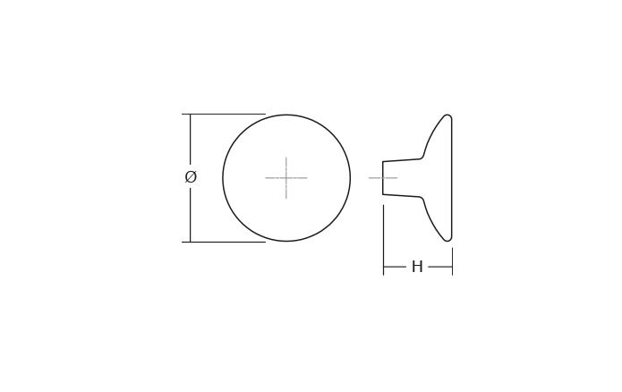 Buton pentru mobila Disc Zamak, finisaj alama, D 38 mm [3]