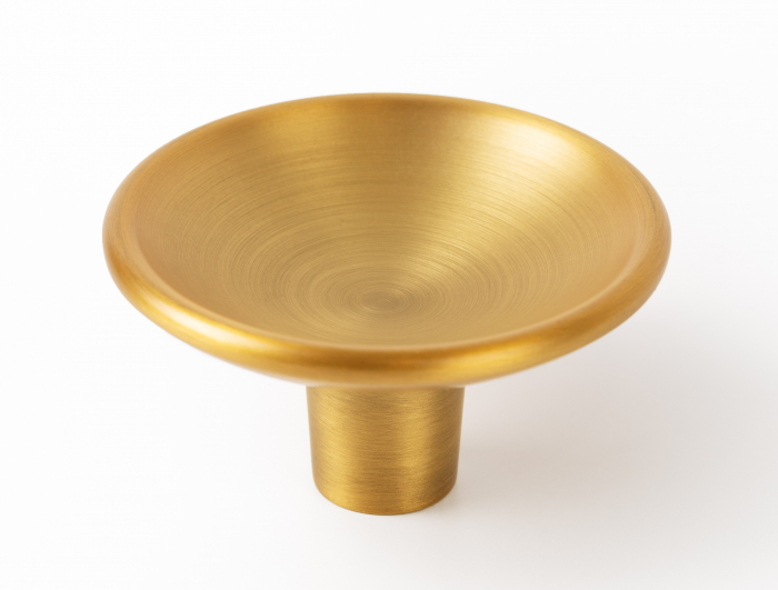 Buton pentru mobila Disc Zamak, finisaj alama cava periata, D 50 mm [5]