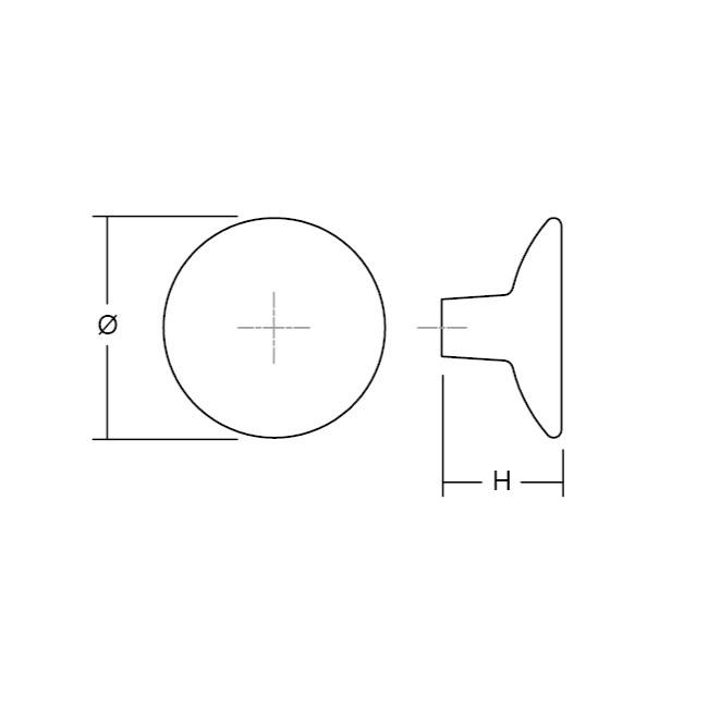 Buton pentru mobila Disc Zamak, finisaj bronz periat, D:50 mm [2]