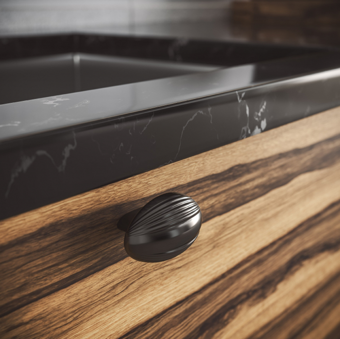 Buton pentru mobila Eluno, finisaj negru grafit, 51x32 mm [5]