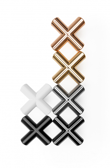 Buton pentru mobila Equis, finisaj alama lustruita, 40x40 mm [3]