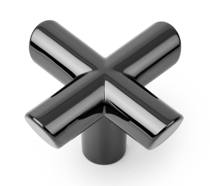 Buton pentru mobila Equis, finisaj nichel negru lustruit, 40x40 mm [5]
