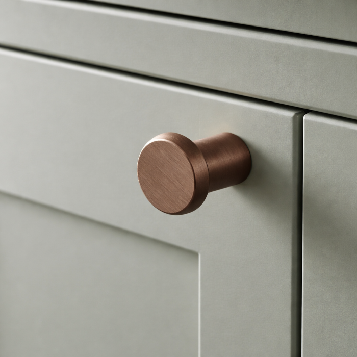 Buton pentru mobila Fase, finisaj bronz periat, D:23 mm [3]