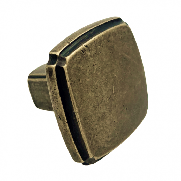 Buton pentru mobila Ferdi, finisaj alama antichizata CB, 34X34 mm [3]