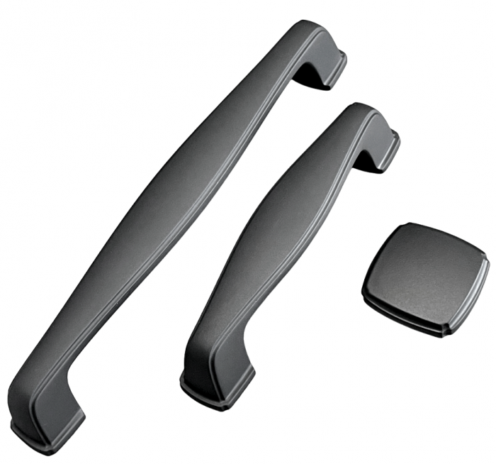 Buton pentru mobila Ferdi, finisaj negru mat CB, 34X34 mm [4]
