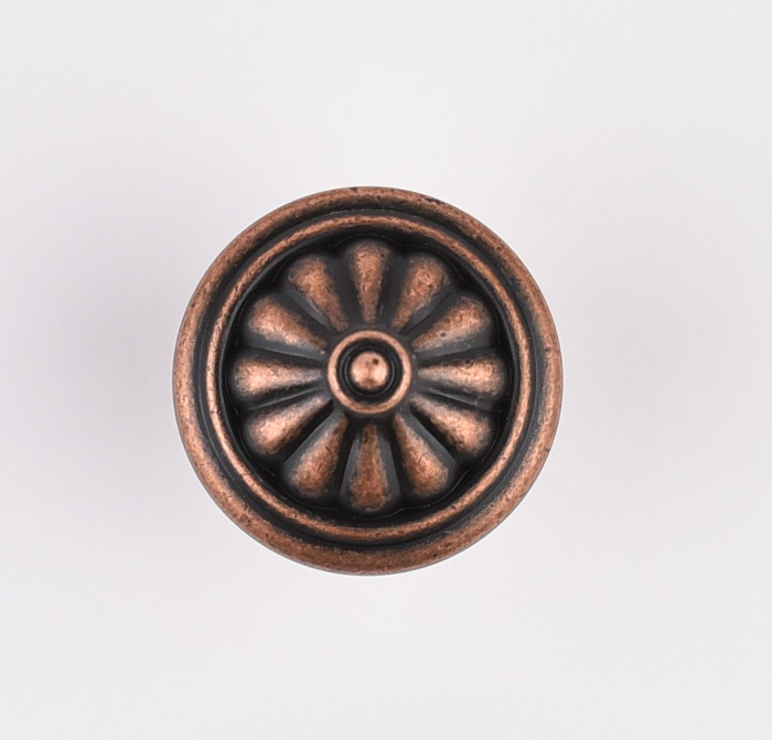 Buton pentru mobila Gavin, finisaj cupru antichizat CB, 25 mm [2]
