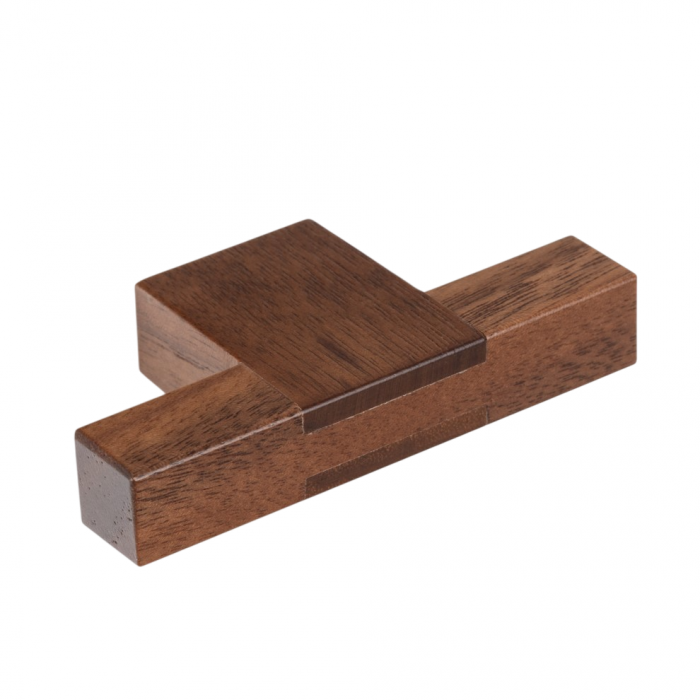 Buton pentru mobila Hako, finisaj nuc, 76x37 mm [1]