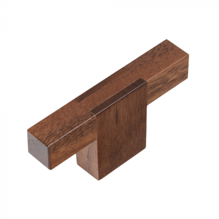 Buton pentru mobila Hako, finisaj nuc, 76x37 mm [2]