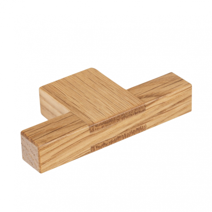 Buton pentru mobila Hako, finisaj stejar, 76x37 mm [1]