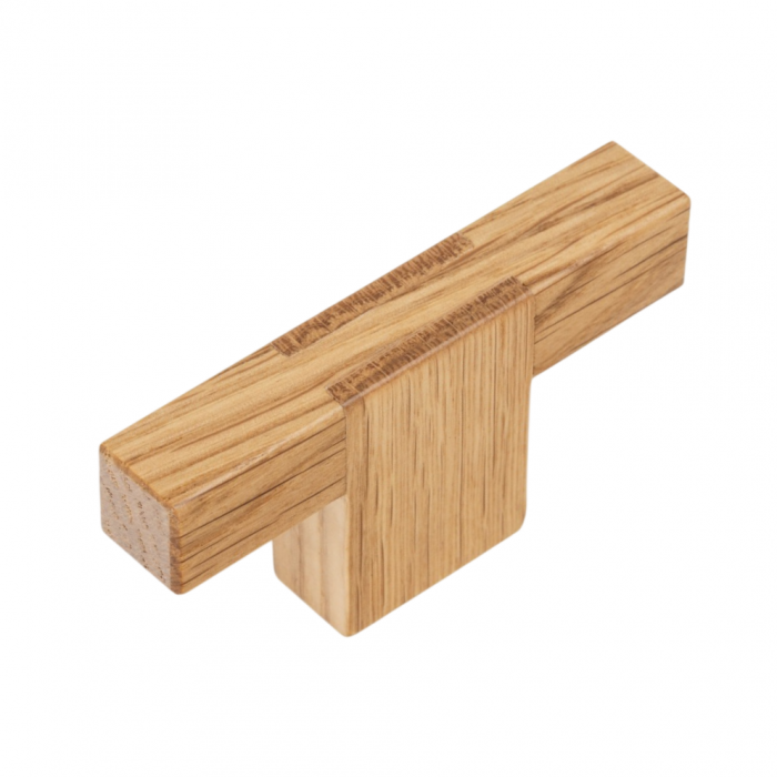 Buton pentru mobila Hako, finisaj stejar, 76x37 mm [2]