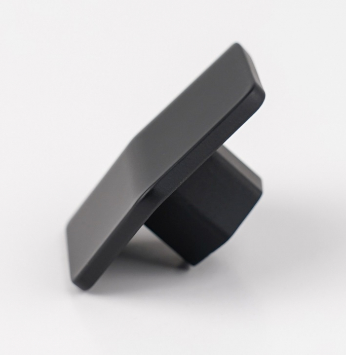 Buton pentru mobila Hexagon, finisaj negru mat CB, 16 mm [3]