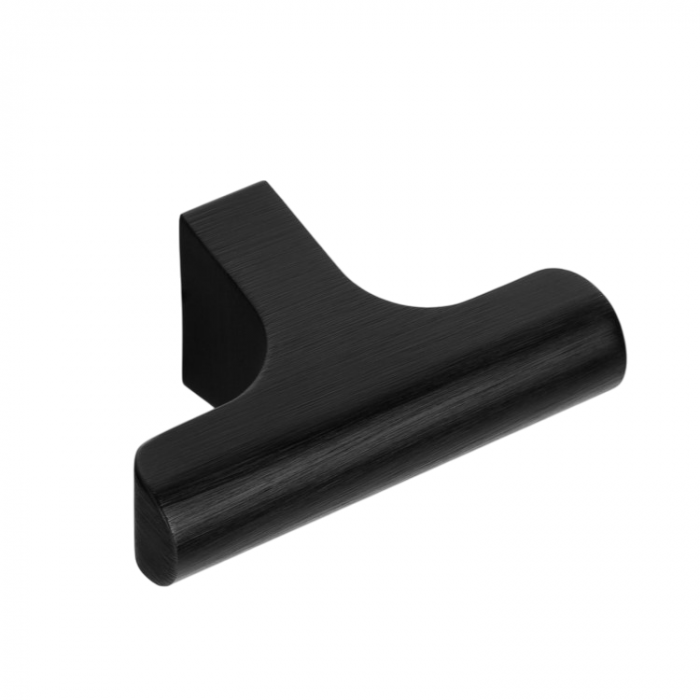 Buton pentru mobila Hinoki, finisaj negru periat, 60x36.7 mm [1]