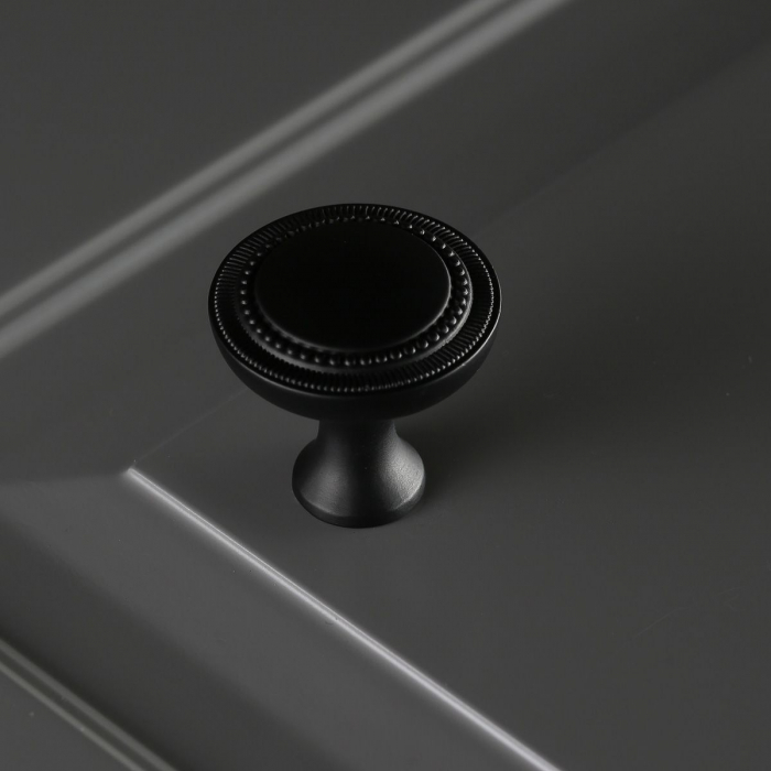 Buton pentru mobila Imperia, finisaj negru mat GT, D:31.5 mm [3]
