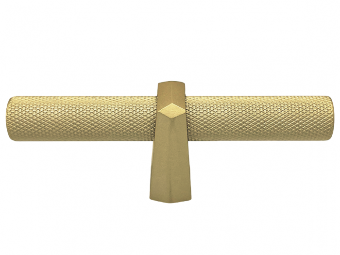 Buton pentru mobila Kasper Knurling, finisaj alama mata CB, 16 mm [2]