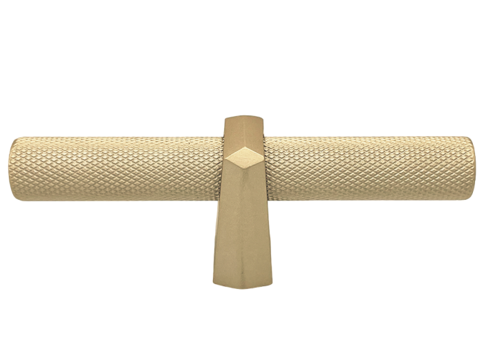 Buton pentru mobila Kasper Knurling, finisaj alama mata CB, 16 mm [2]