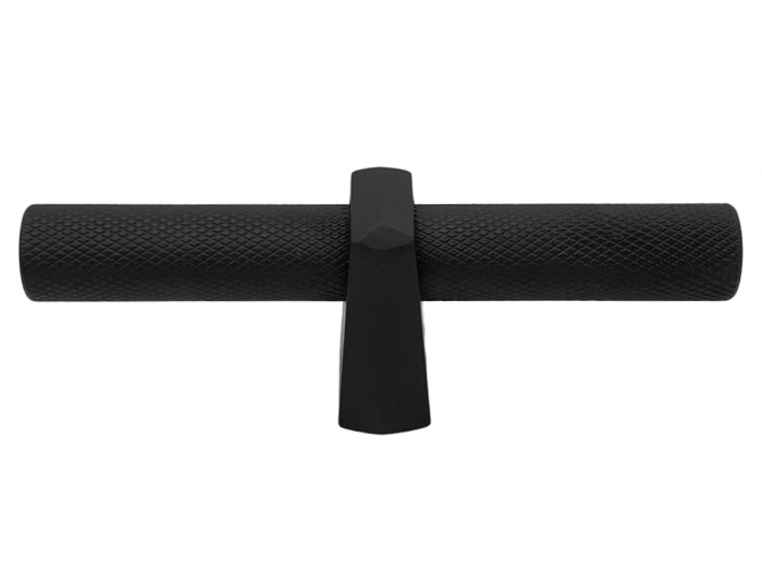 Buton pentru mobila Kasper Knurling, finisaj negru mat CB, 16 mm [2]
