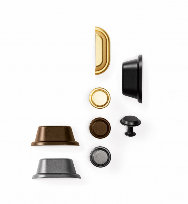 Buton pentru mobila Land, finisaj negru mat, D:40 mm [6]