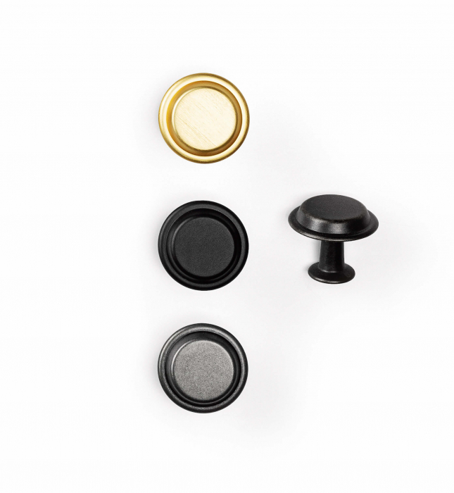 Buton pentru mobila Land, finisaj negru mat, D:40 mm [5]