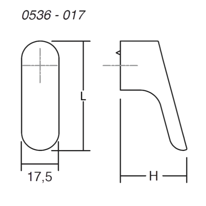 Buton pentru mobila Luv, finisaj bronz periat, L:51.2 mm [2]