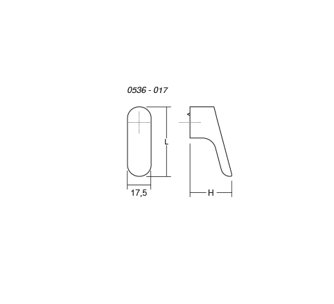Buton pentru mobila Luv, finisaj negru mat, L 51.2 mm [4]