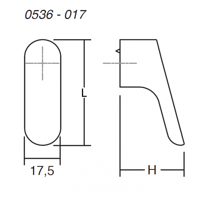 Buton pentru mobila Luv, finisaj nichel periat, L 51.2 mm [3]