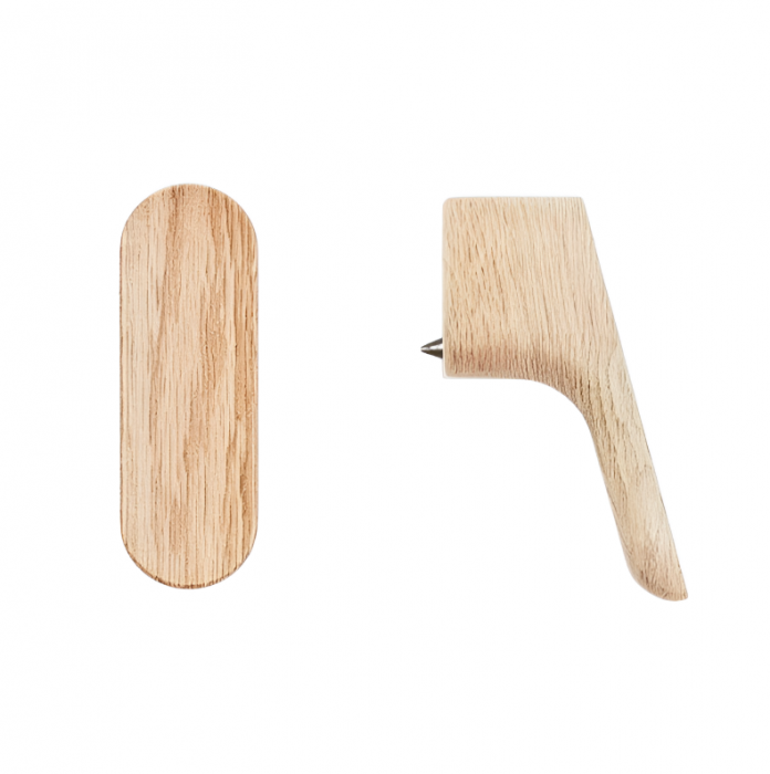 Buton pentru mobila Luv Wood, finisaj natur, 17.5x51.2 mm [2]
