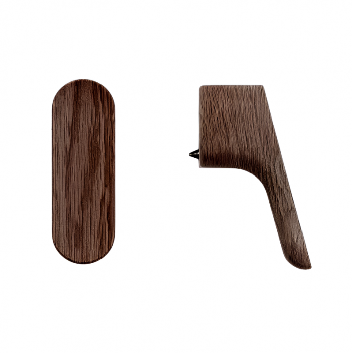 Buton pentru mobila Luv Wood, finisaj nuc, 17.5x51.2 mm [2]