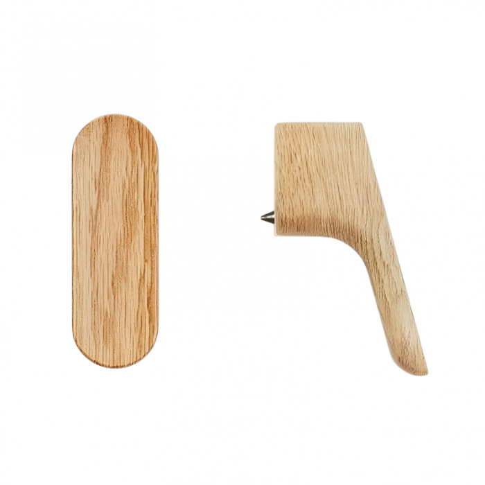 Buton pentru mobila Luv Wood, finisaj stejar, 17.5x51.2 mm [2]