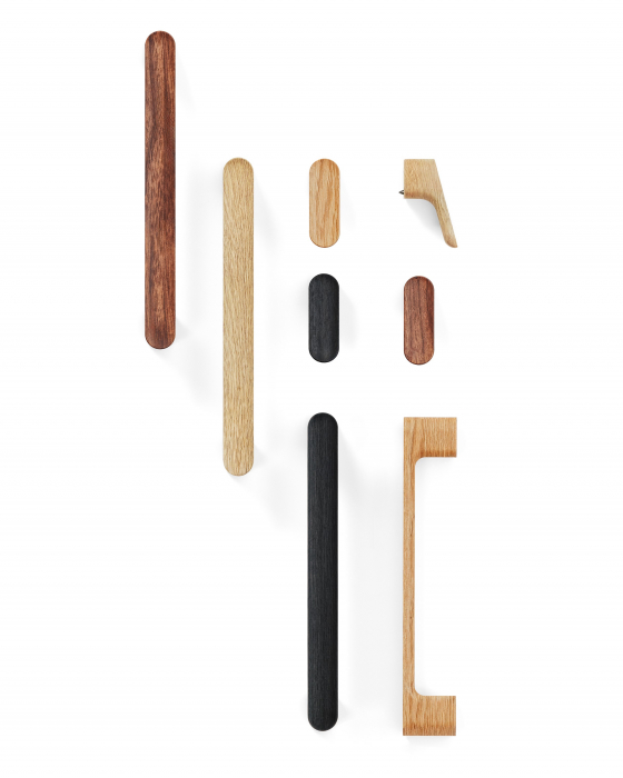 Buton pentru mobila Luv Wood, finisaj stejar, 17.5x51.2 mm [3]