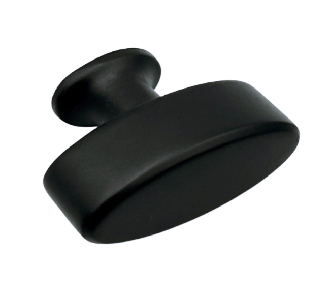 Buton pentru mobila Nadir, finisaj negru mat, 37x28 mm [2]