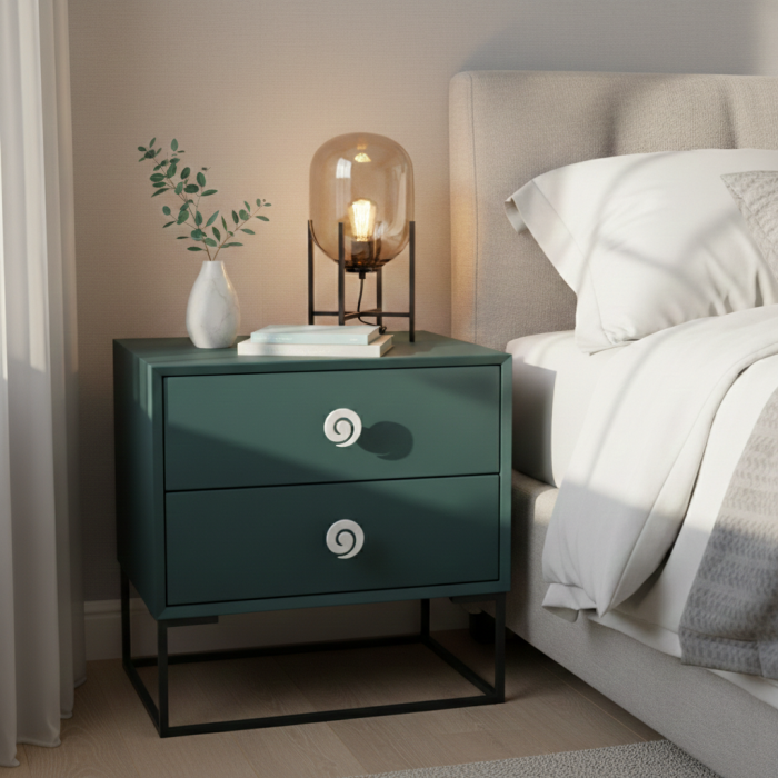 Buton pentru mobila Nemesio, finisaj alb, D:40 mm [3]