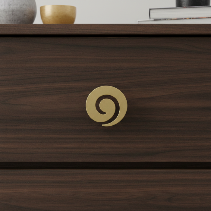 Buton pentru mobila Nemesio, finisaj auriu, D:40 mm [4]