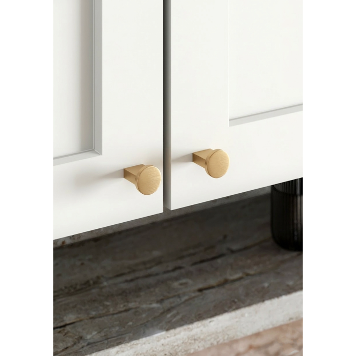 Buton pentru mobila Nexx, finisaj alama cava periata, D:25 mm [3]