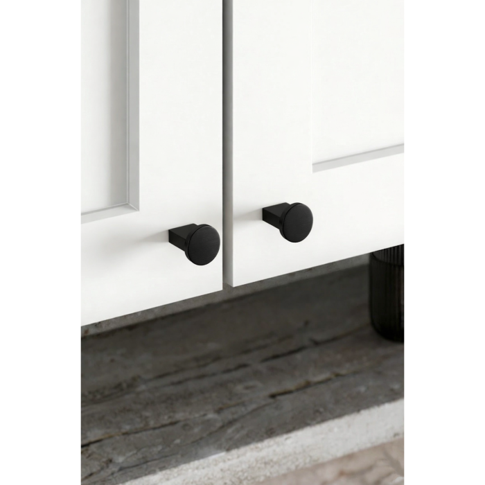 Buton pentru mobila Nexx, finisaj negru periat, D:25 mm [3]