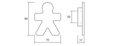 Buton pentru mobila Ninot, finisaj alb mat [3]