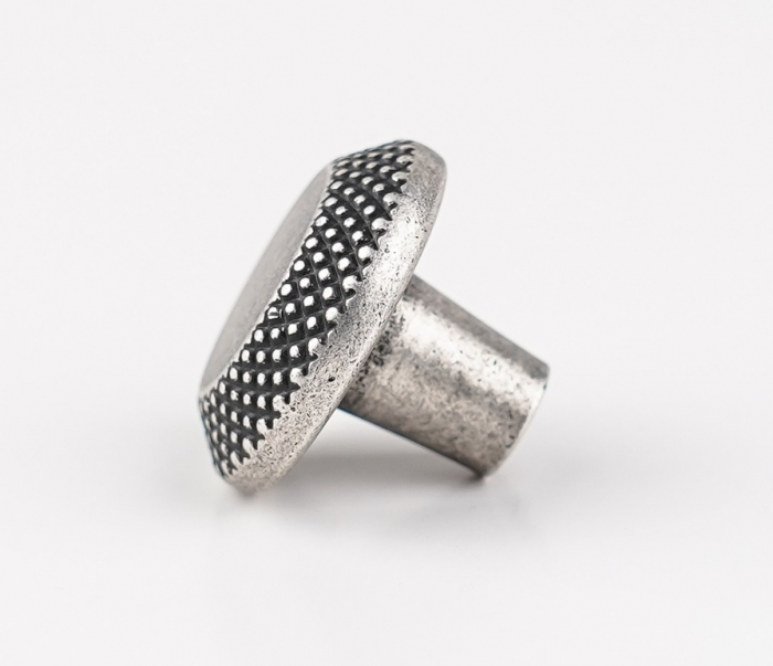 Buton pentru mobila Nola, finisaj argint antichizat CB, Ø:30 mm [3]