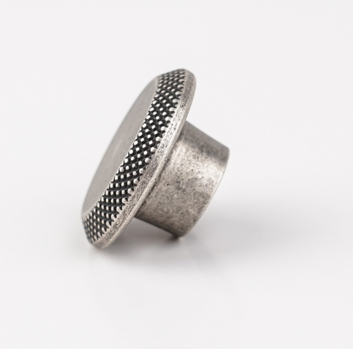 Buton pentru mobila Nola, finisaj argint antichizat CB, Ø:45 mm [3]