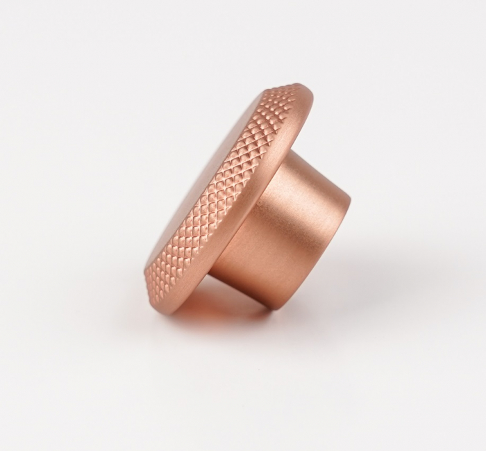 Buton pentru mobila Nola, finisaj cupru satin periat CB, Ø:45 mm [3]