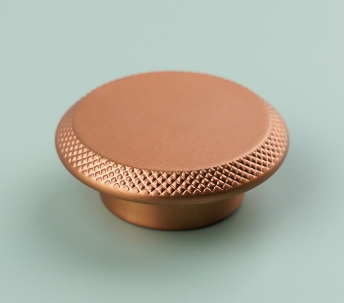Buton pentru mobila Nola, finisaj cupru satin periat CB, Ø:60 mm [5]