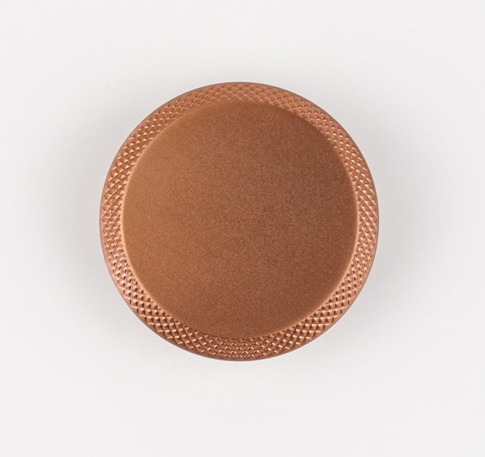 Buton pentru mobila Nola, finisaj cupru satin periat CB, Ø:60 mm [2]