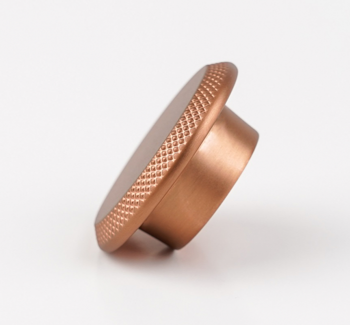 Buton pentru mobila Nola, finisaj cupru satin periat CB, Ø:60 mm [3]