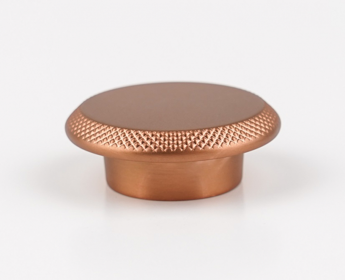 Buton pentru mobila Nola, finisaj cupru satin periat CB, Ø:60 mm [4]
