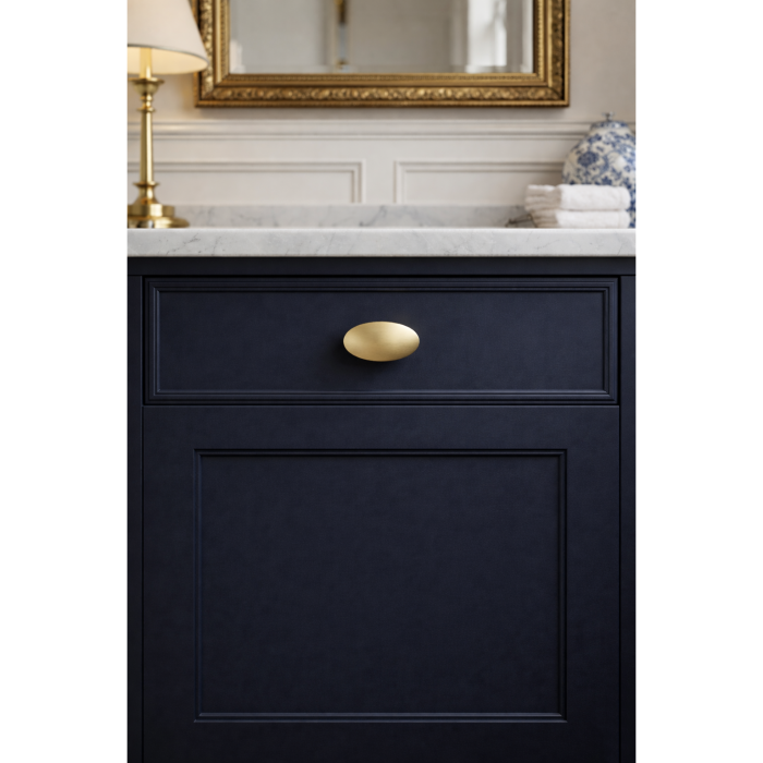 Buton pentru mobila Odin, finisaj alama satin, 33x16 mm [4]