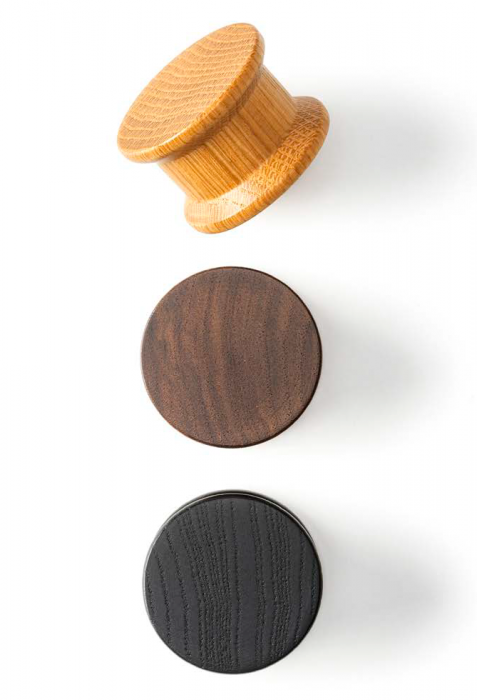 Buton pentru mobila OH! Wood, finisaj nuc, Ø:40 mm [3]