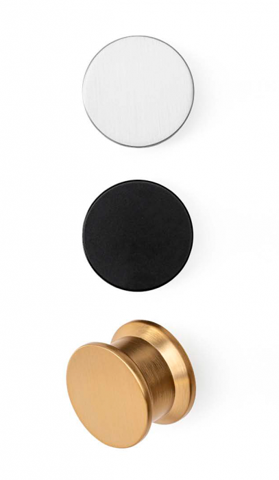 Buton pentru mobila OH! Zamak, finisaj negru mat, Ø:40 mm [2]